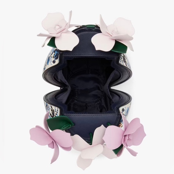 ♠️Kate Spade Perfect Plume Peacock Floral Printed 3D Vase Crossbody Bag - Picture 8 of 8